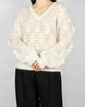 Cream open-knit kid mohair sweater by BELLAS HUS