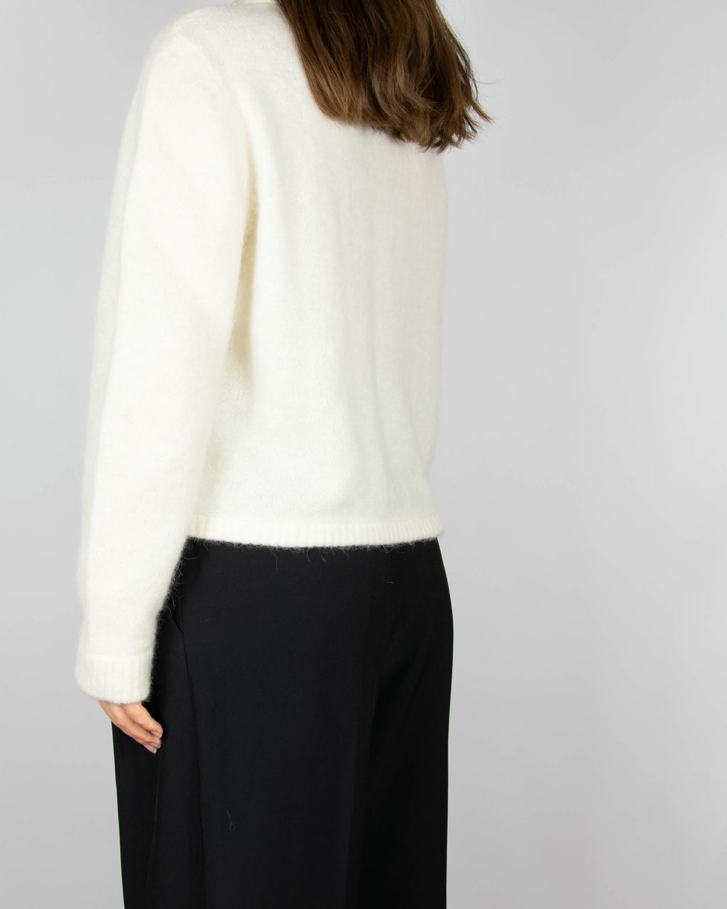 Cream alpaca and wool cardigan by Gestuz