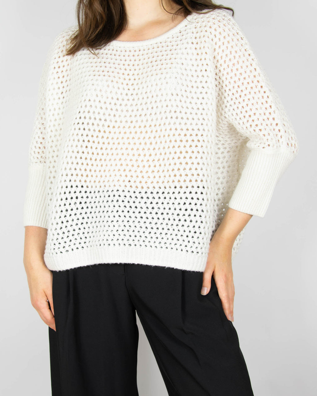 Cream wool and cashmere sweater by HERZEN’S ANGELEGENHEIT