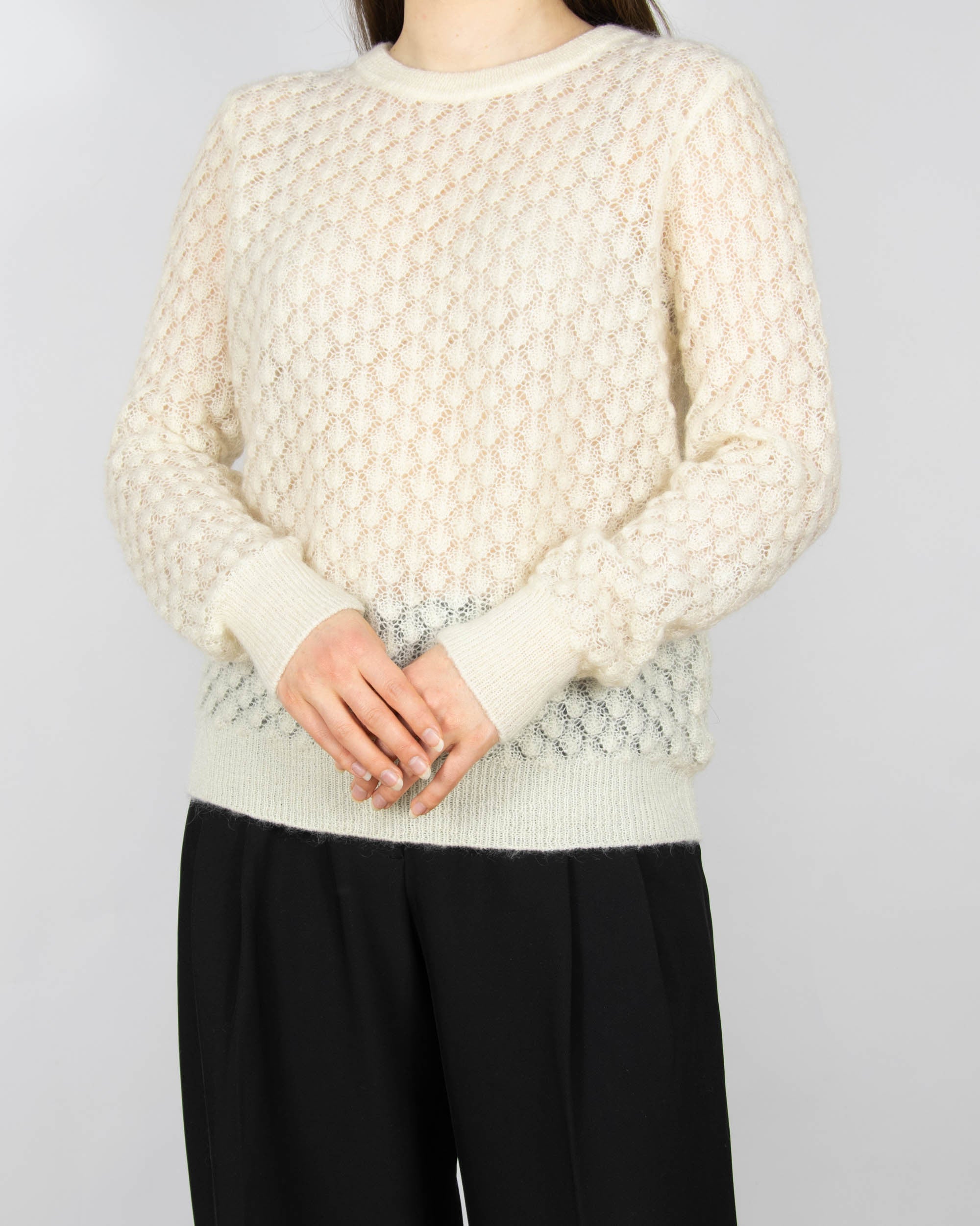 Cream mohair and wool sweater by Scandinavian brand Blu