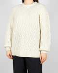 Cream wool and alpaca sweater by Donna