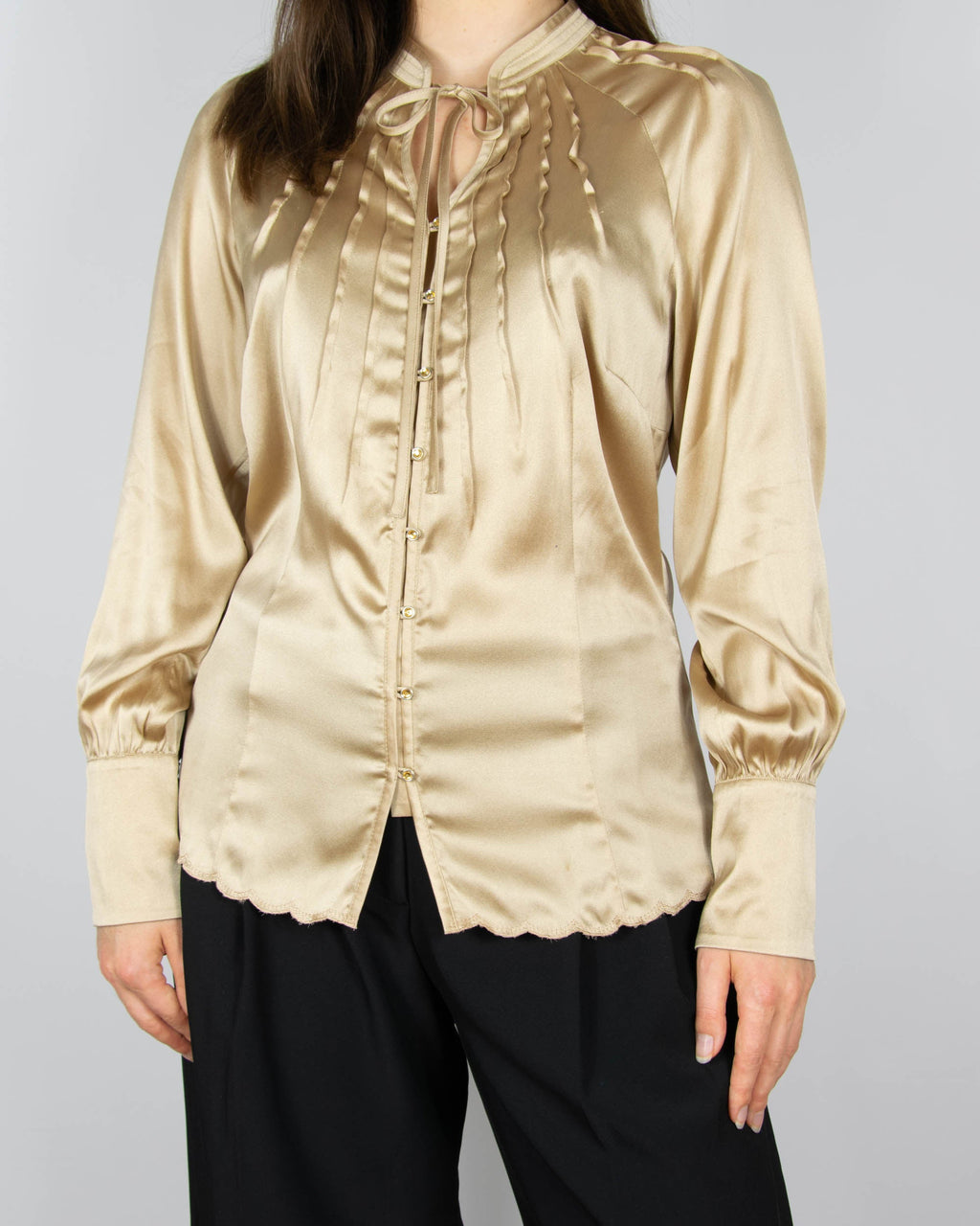 Champagne silk shirt by BY GROTH