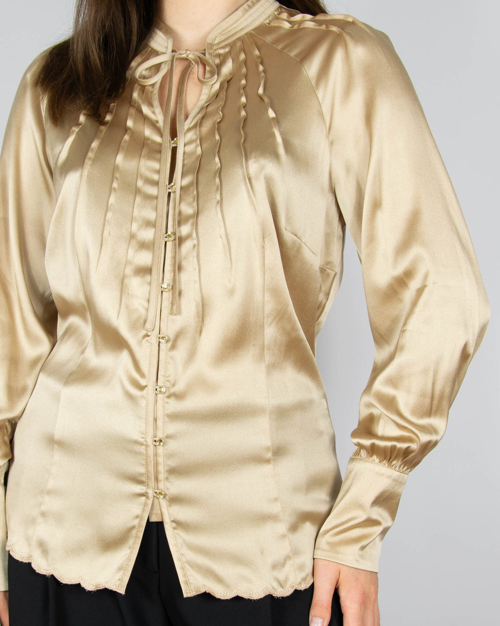 Champagne silk shirt by BY GROTH