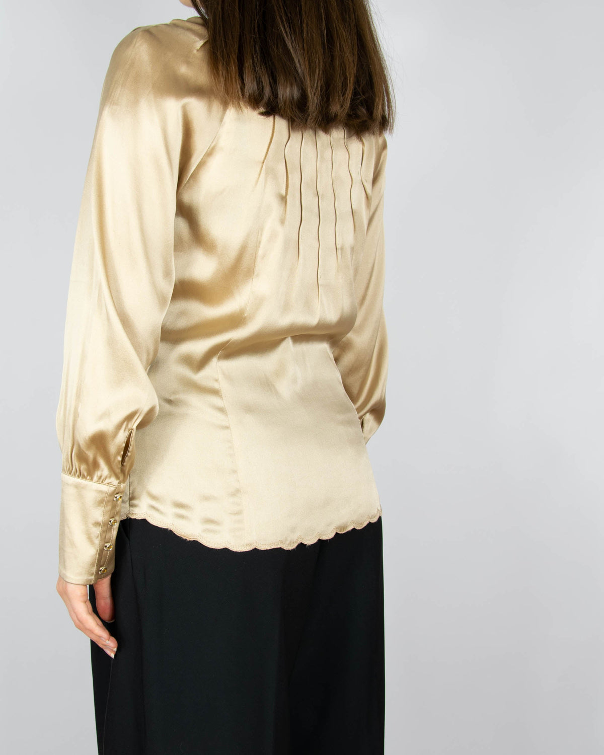 Champagne silk shirt by BY GROTH