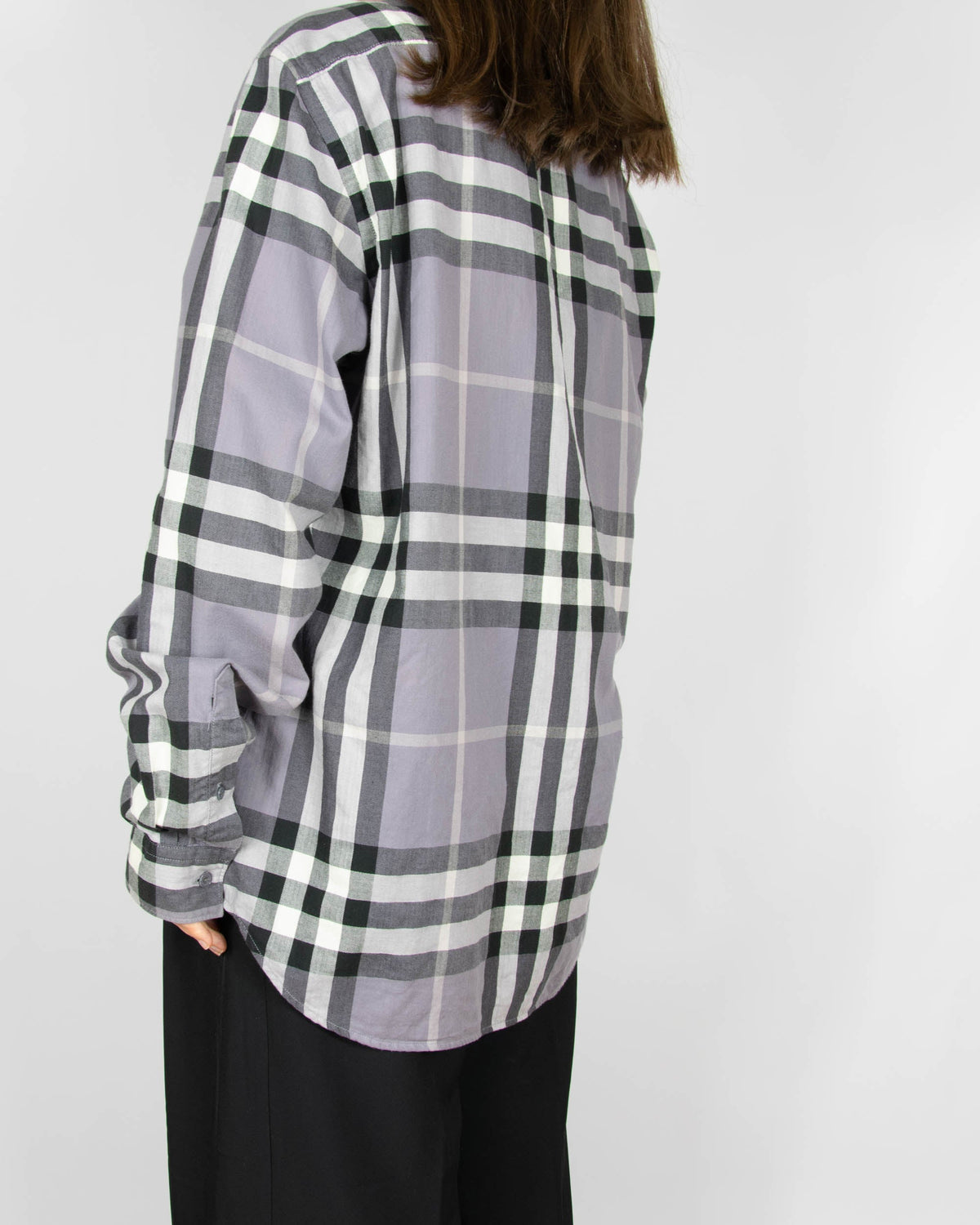 Grey checked cotton shirt by Burberry
