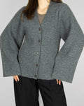 Grey cotton and wool cardigan by Danish brand BOII Studios.