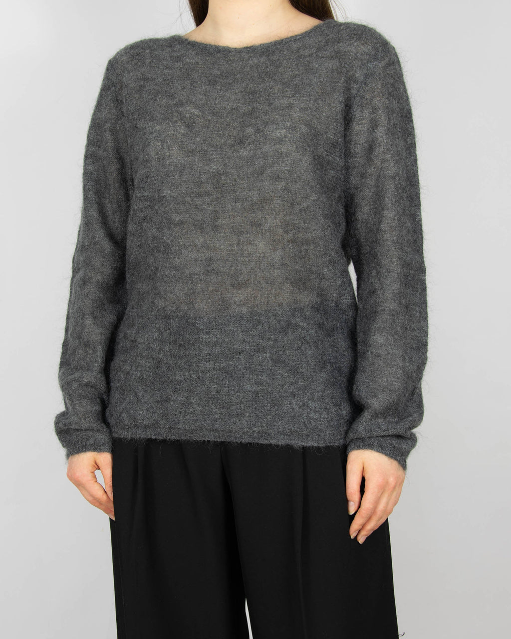 Grey lightweight mohair sweater by Filippa K