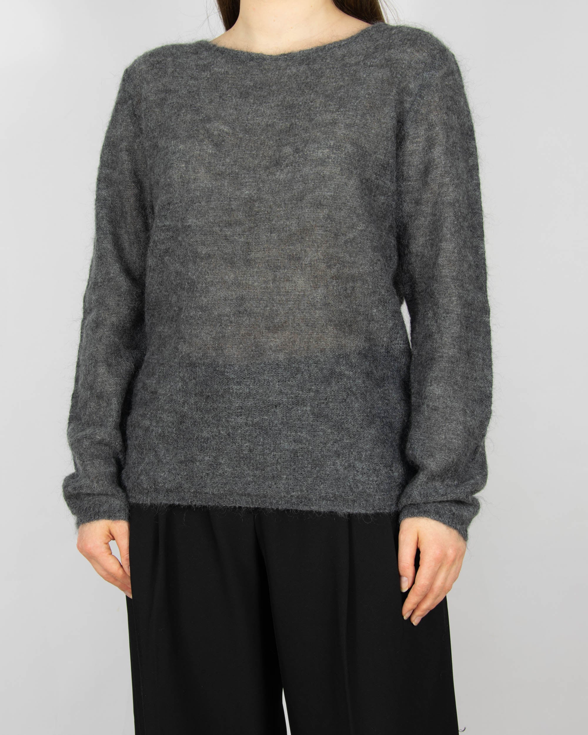 Grey lightweight mohair sweater by Filippa K