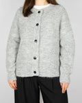 Light grey wool and alpaca cardigan by Scandinavian brand Selected.