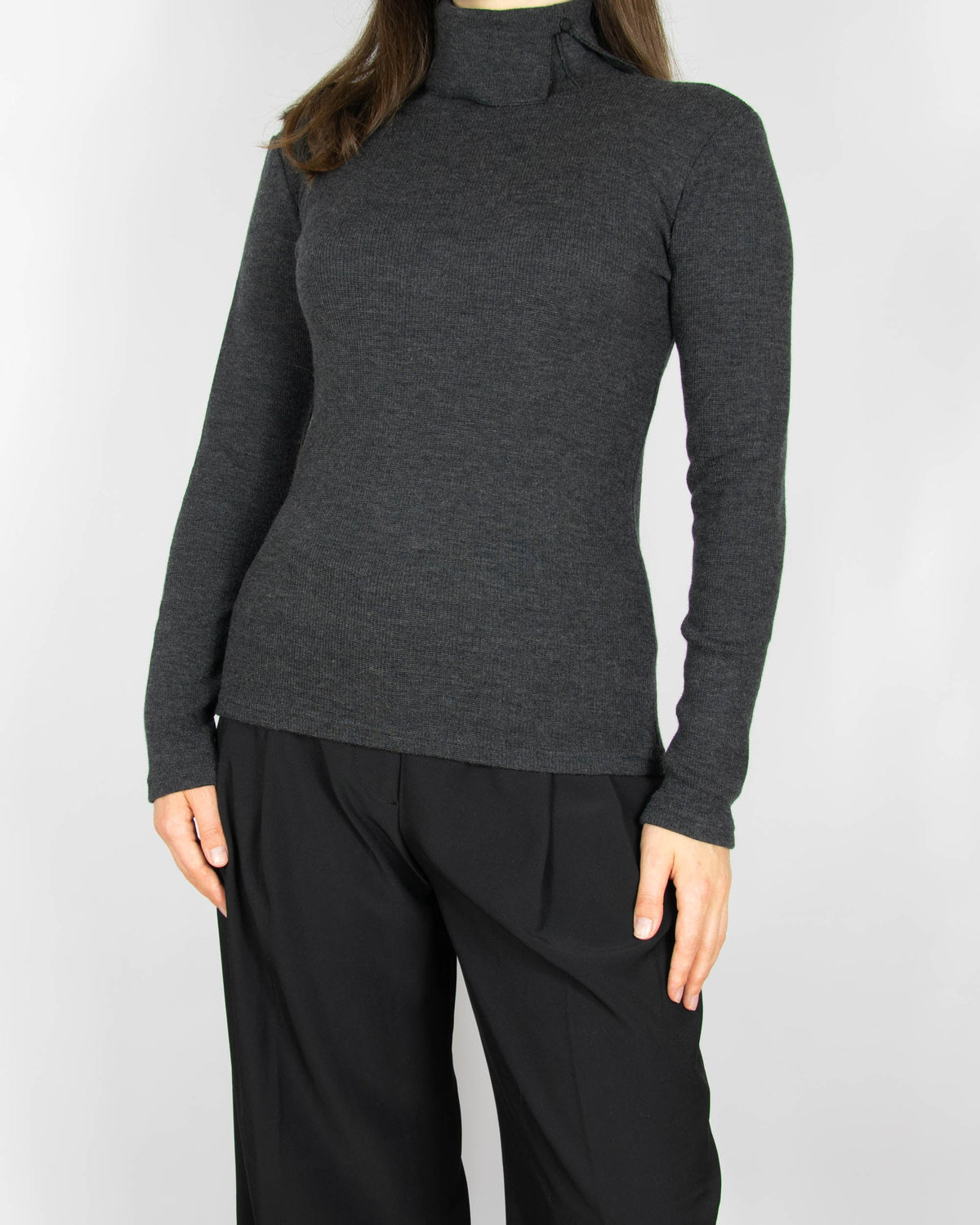 New dark grey merino wool sweater by WE NORWEGIANS