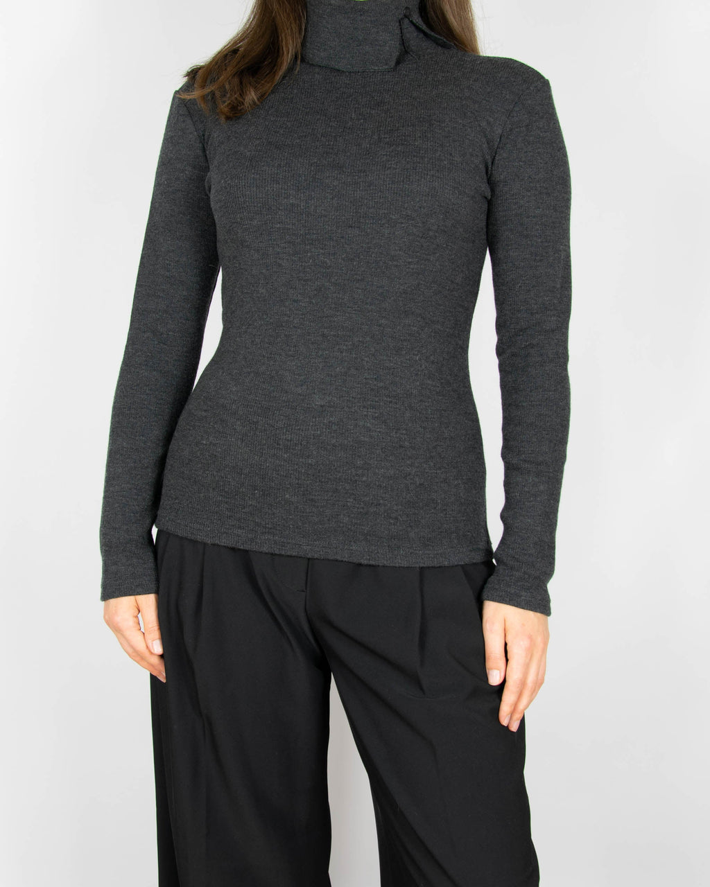 New dark grey merino wool sweater by WE NORWEGIANS