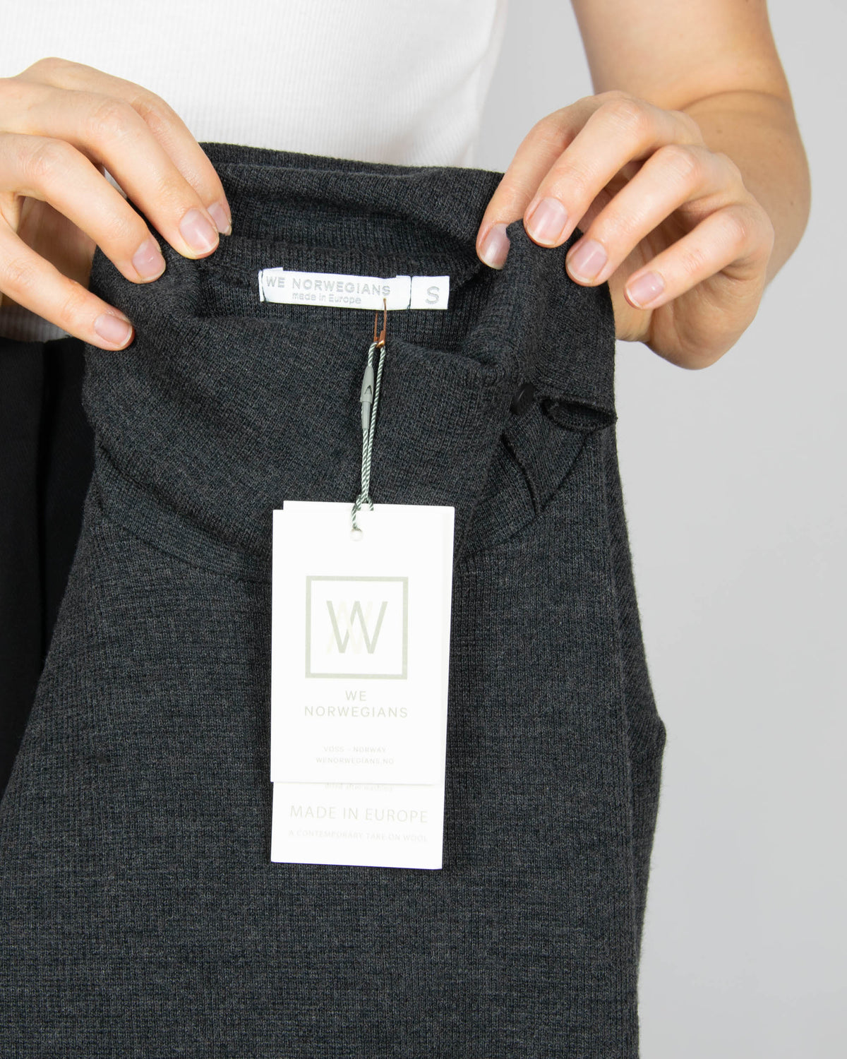 New dark grey merino wool sweater by WE NORWEGIANS