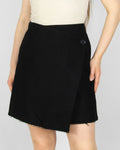 Black asymmetrical wool skirt by premium brand By Malene Birger