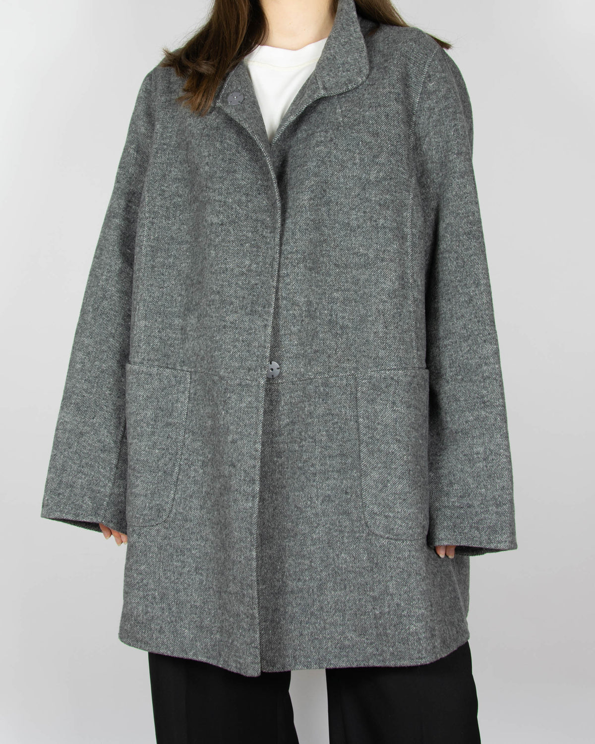 Grey wool and viscose coat by Gerry Weber