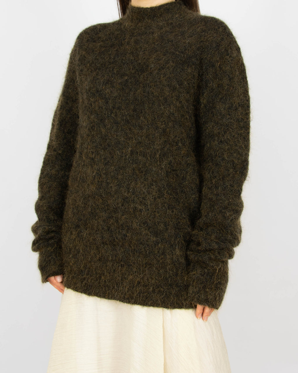 Green-brown mohair and wool sweater by Weekday