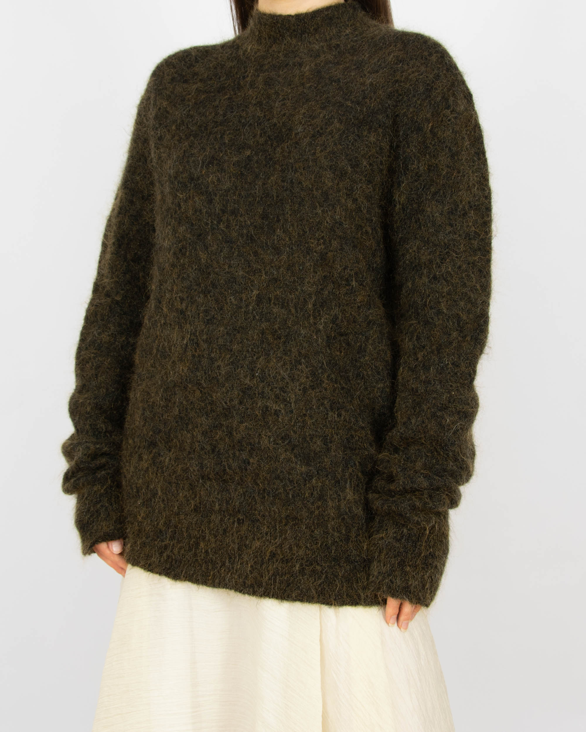 Green-brown mohair and wool sweater by Weekday