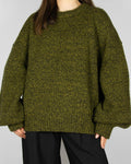 Green and black lambswool sweater by Arnie Says