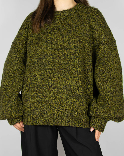 Green and black lambswool sweater by Arnie Says