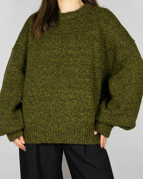 Green and black lambswool sweater by Arnie Says