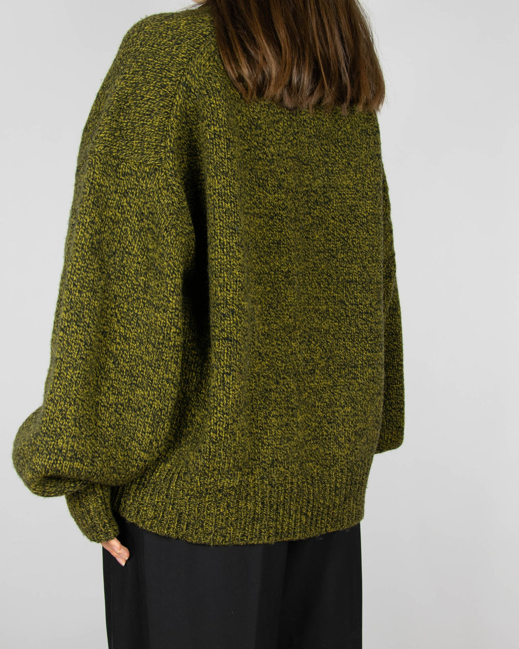 Green and black lambswool sweater by Arnie Says