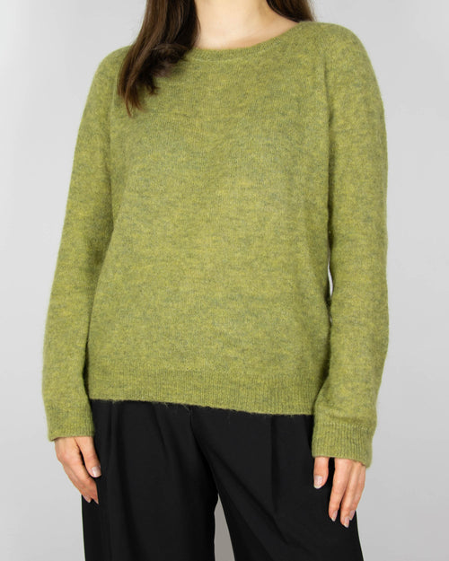 Pistachio green alpaca and wool sweater by Arnie Says