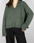 Khaki green wool sweater by COS