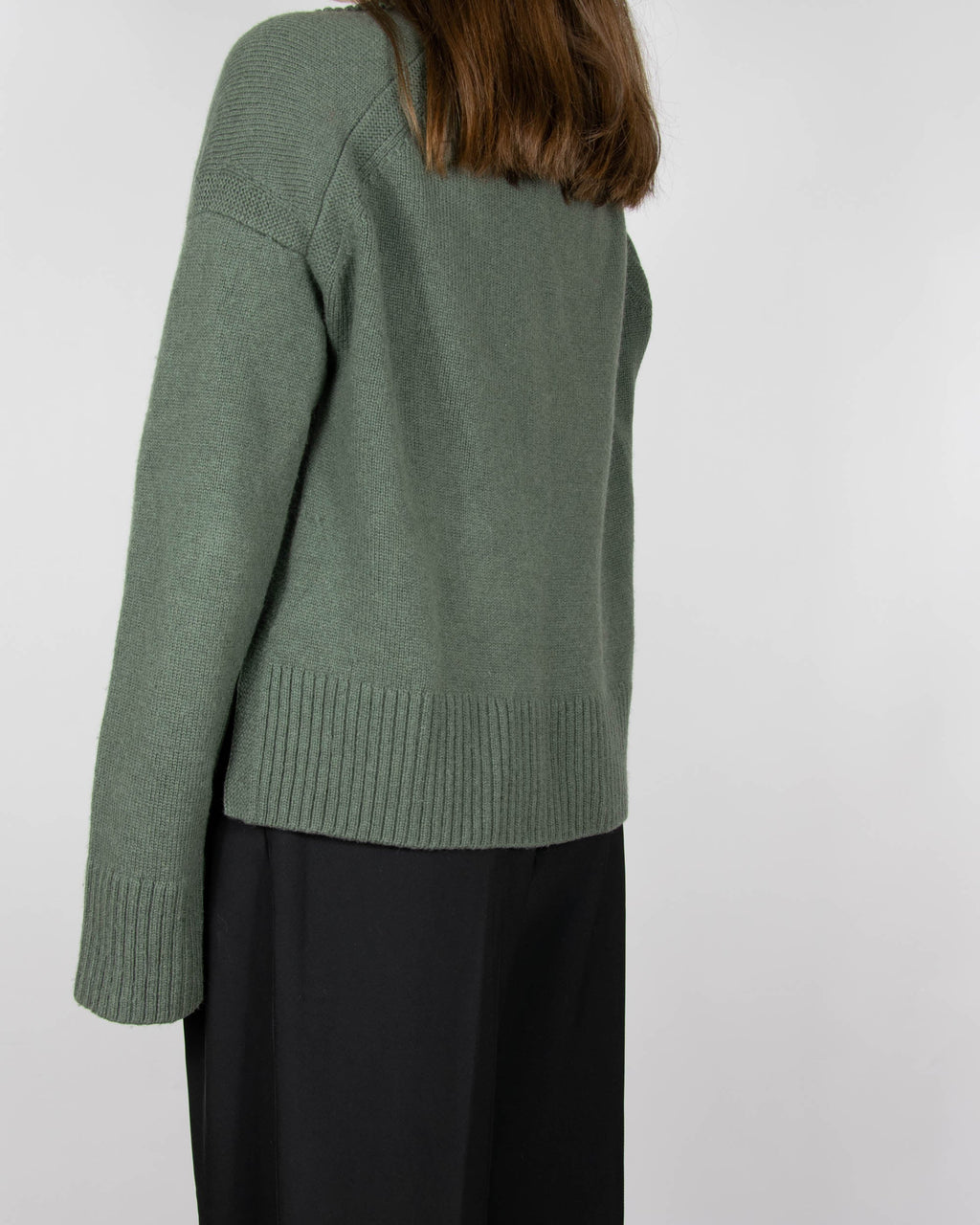 Khaki green wool sweater by COS