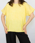 Yellow linen top by Stenströms